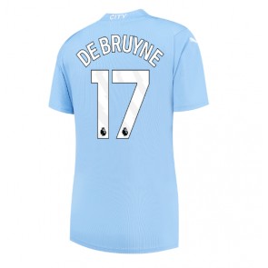 Manchester City Kevin De Bruyne #17 Replika Hjemmebanetrøje Dame 2023-24 Kortærmet
